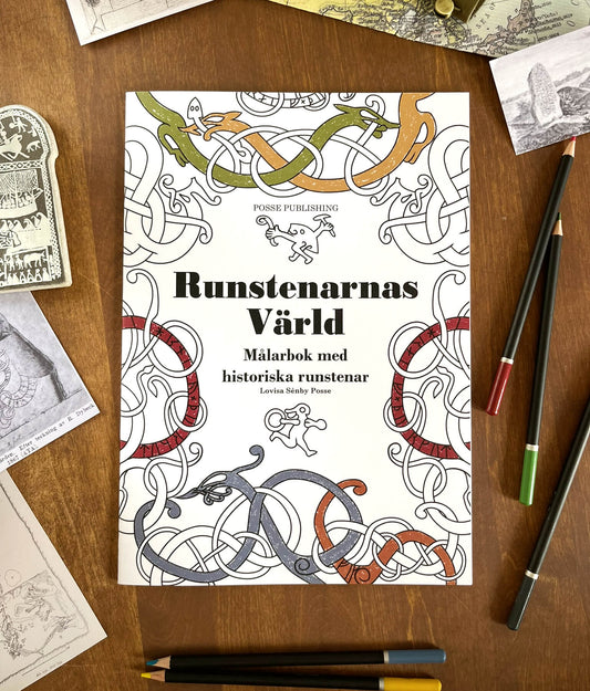 Målarbok: Runstenarnas Värld