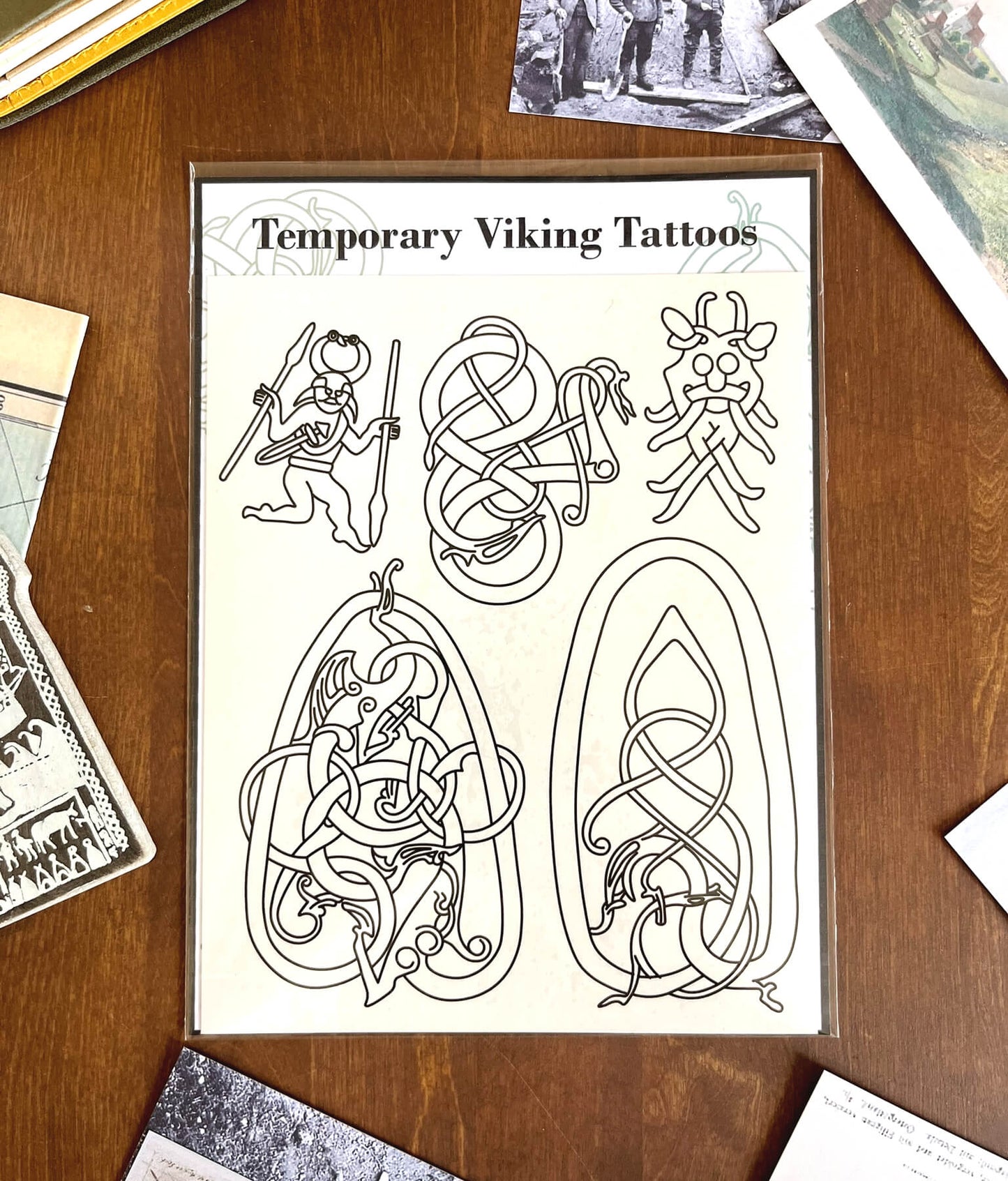 Tillfälliga tatueringar: Vikingamotiv